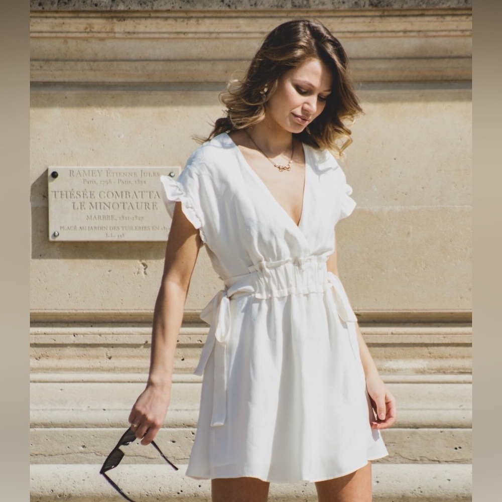 Zara Vneck Mini Dress